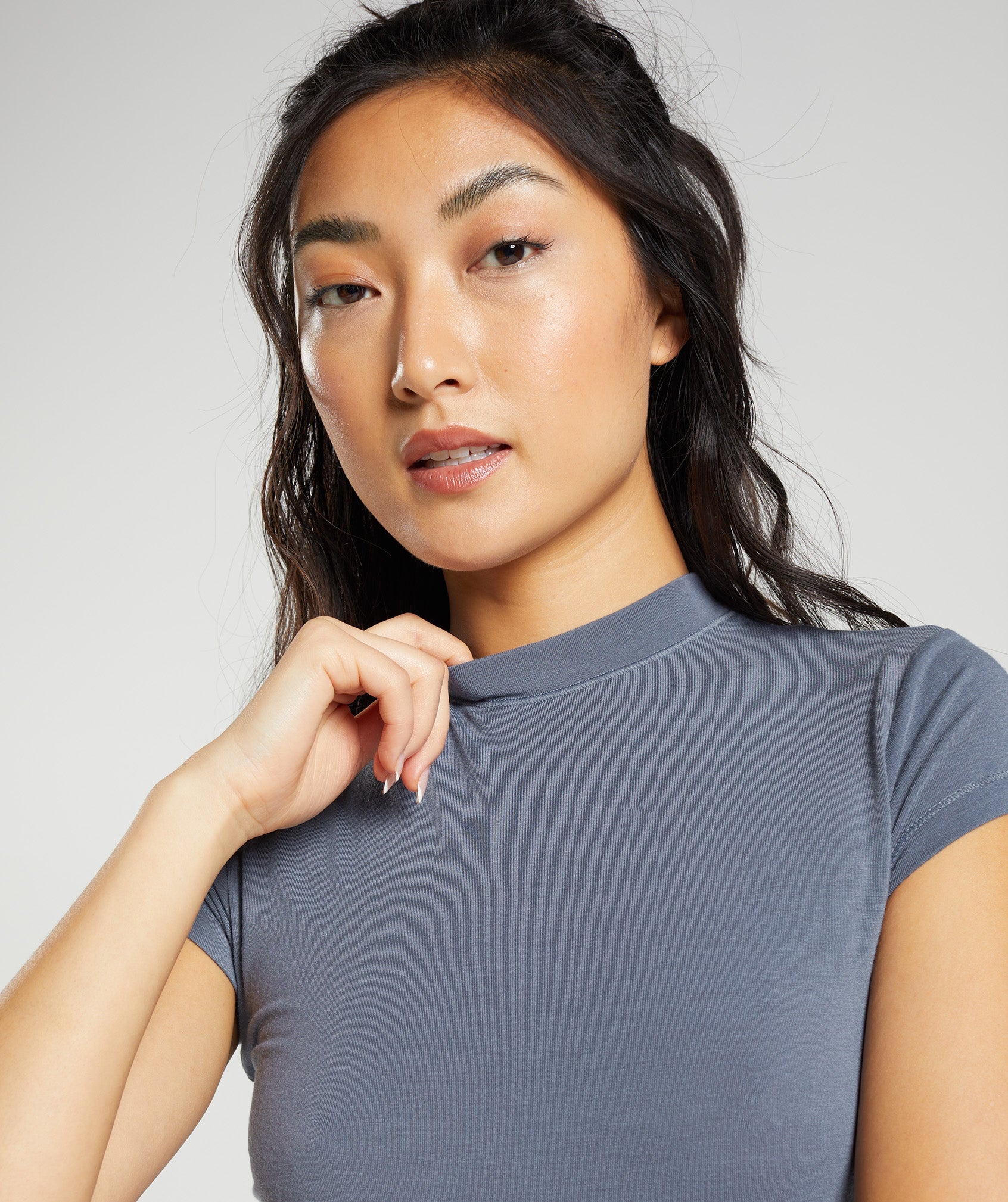 Jersey Body Fit T-Shirt in Evening Blue