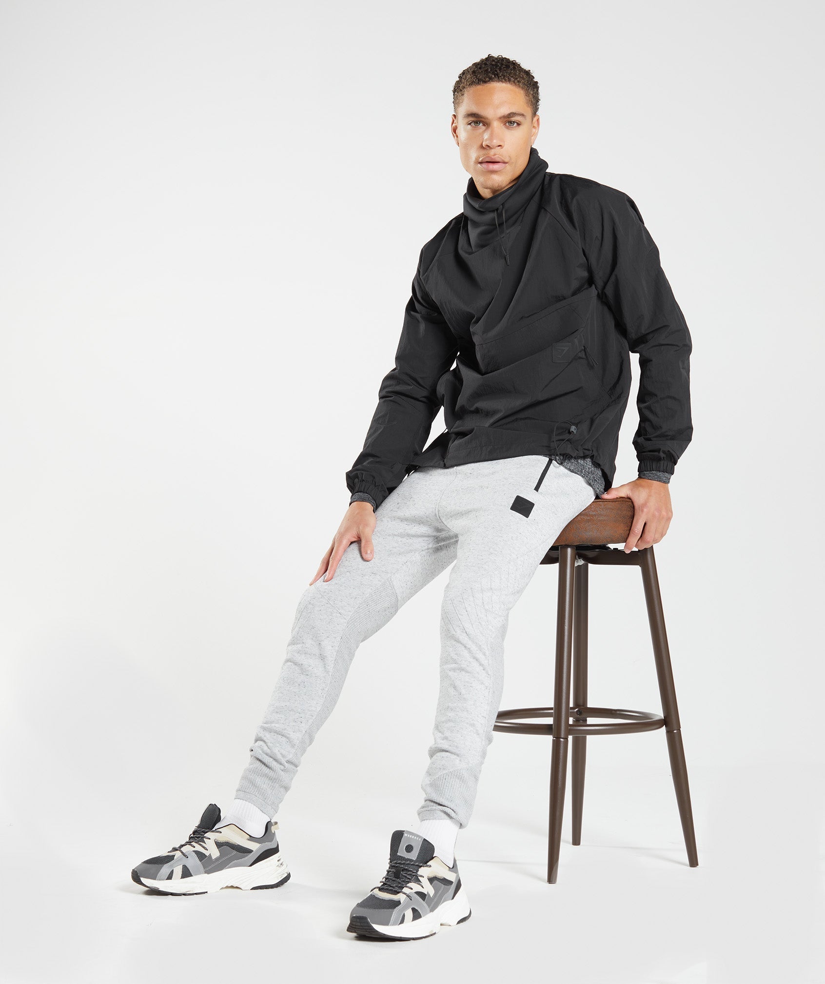 Retake Knit Joggers in Light Grey Marl