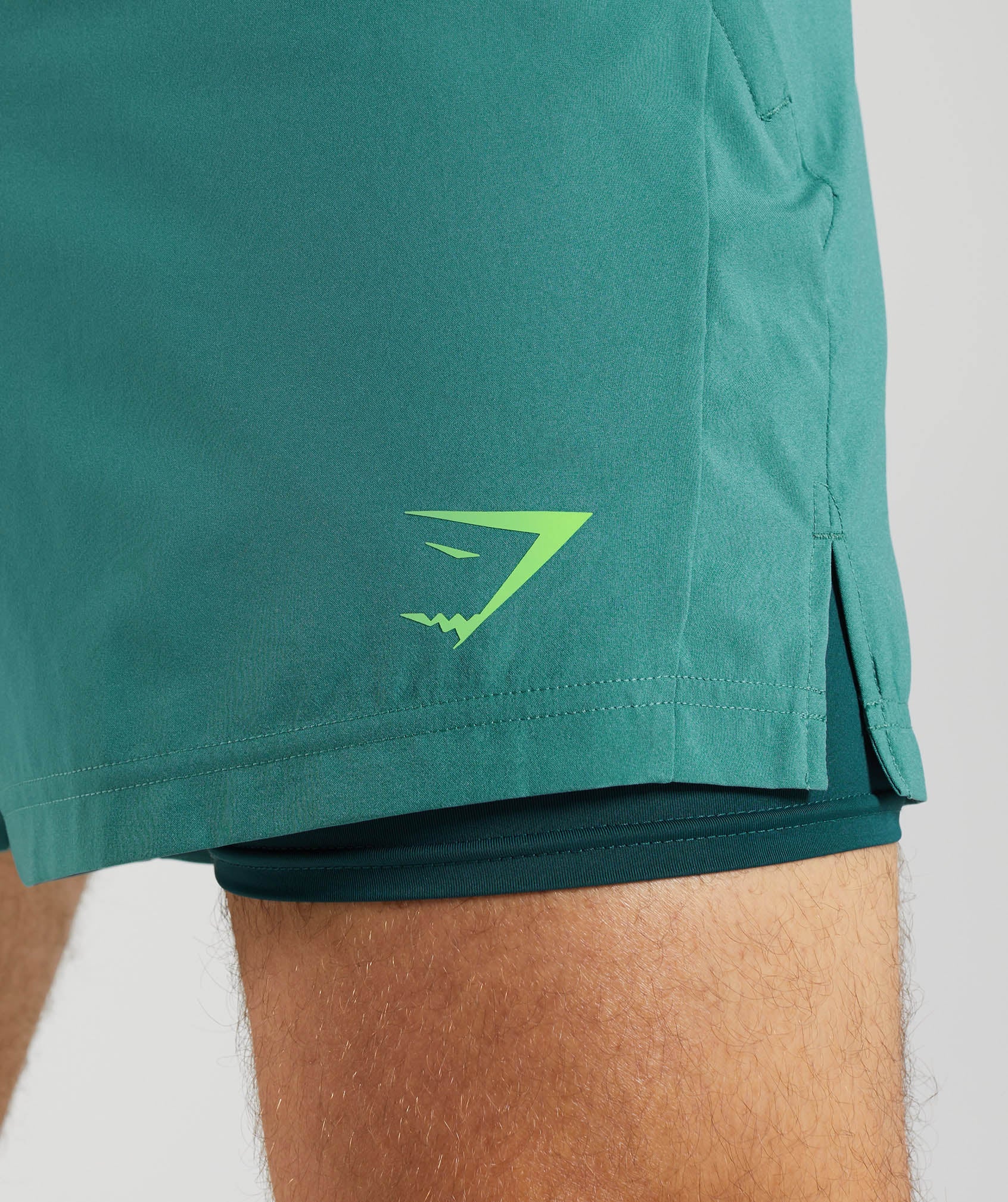 Sport 5" 2 In 1 Shorts in Slate Blue/Winter Teal