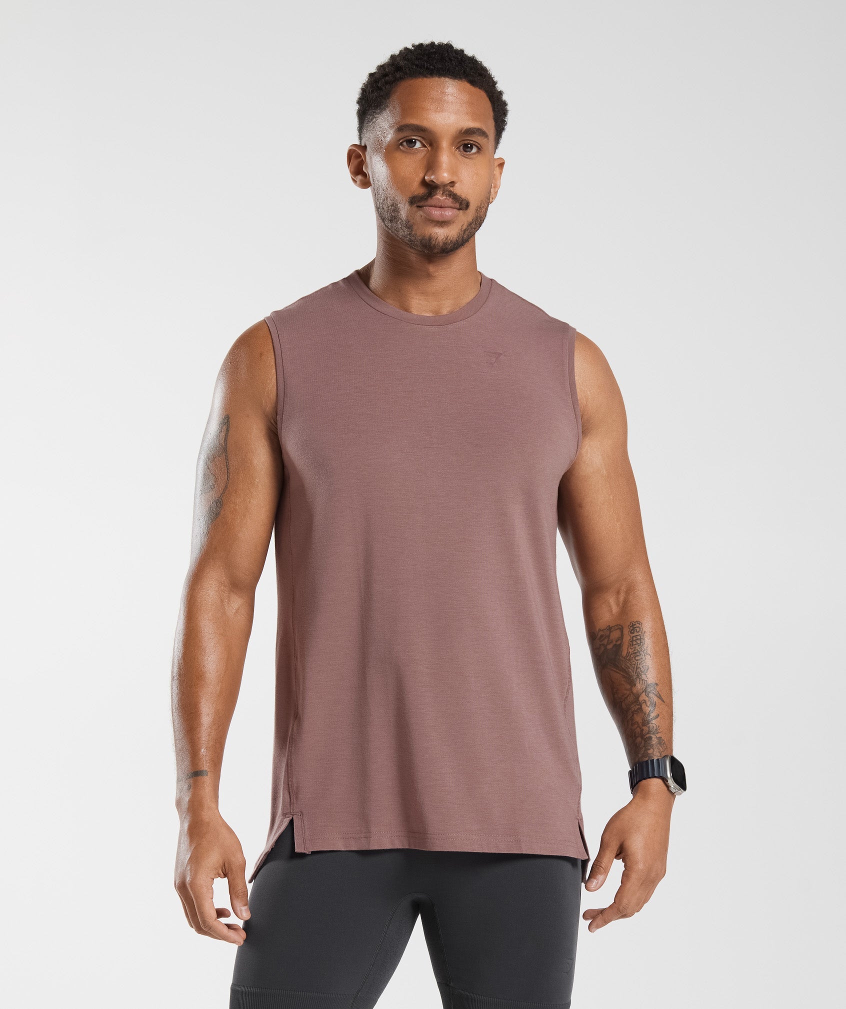 Studio Breathe Tank in Dusty Maroon - view 1