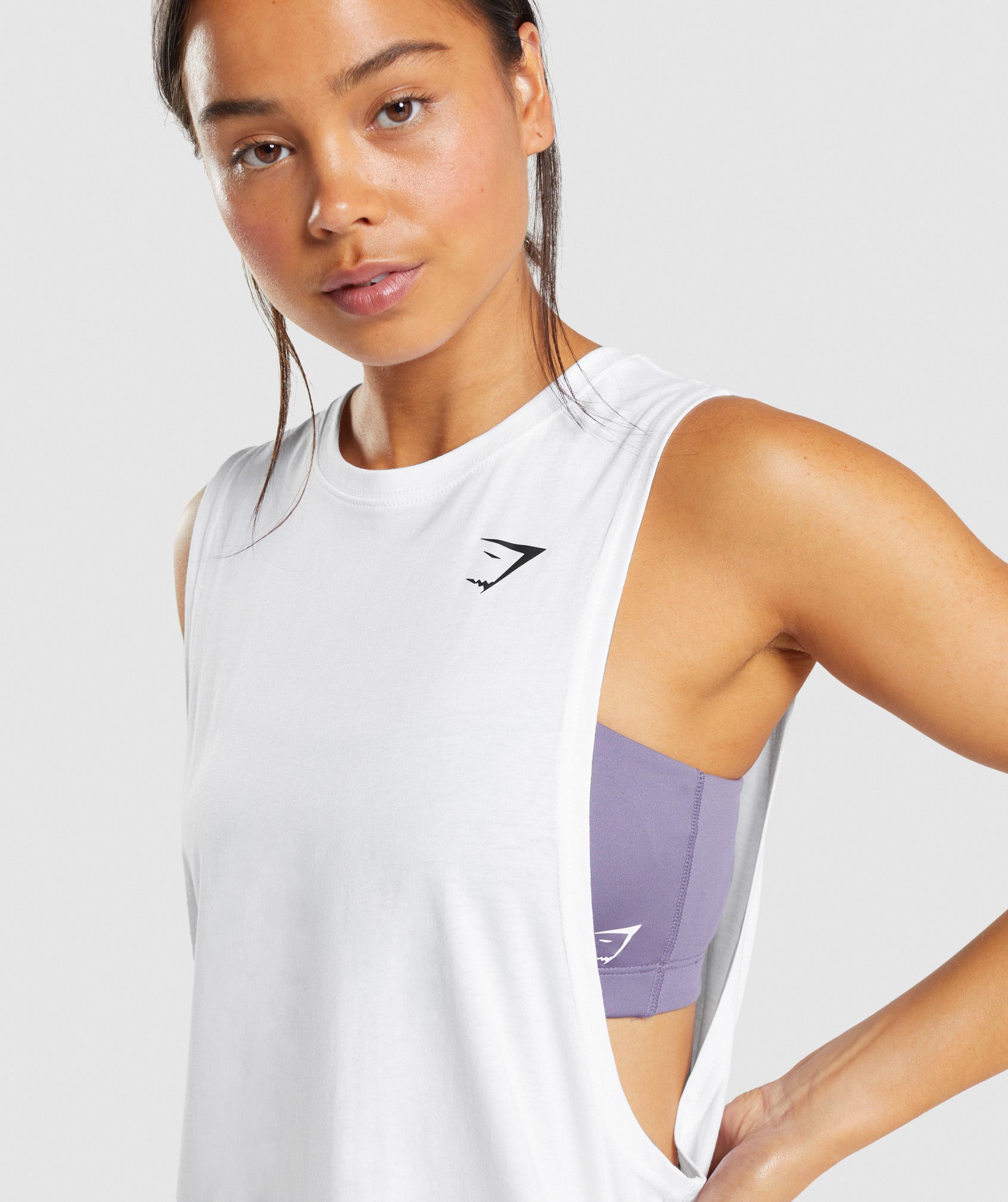 Training Drop Arm Tank in White