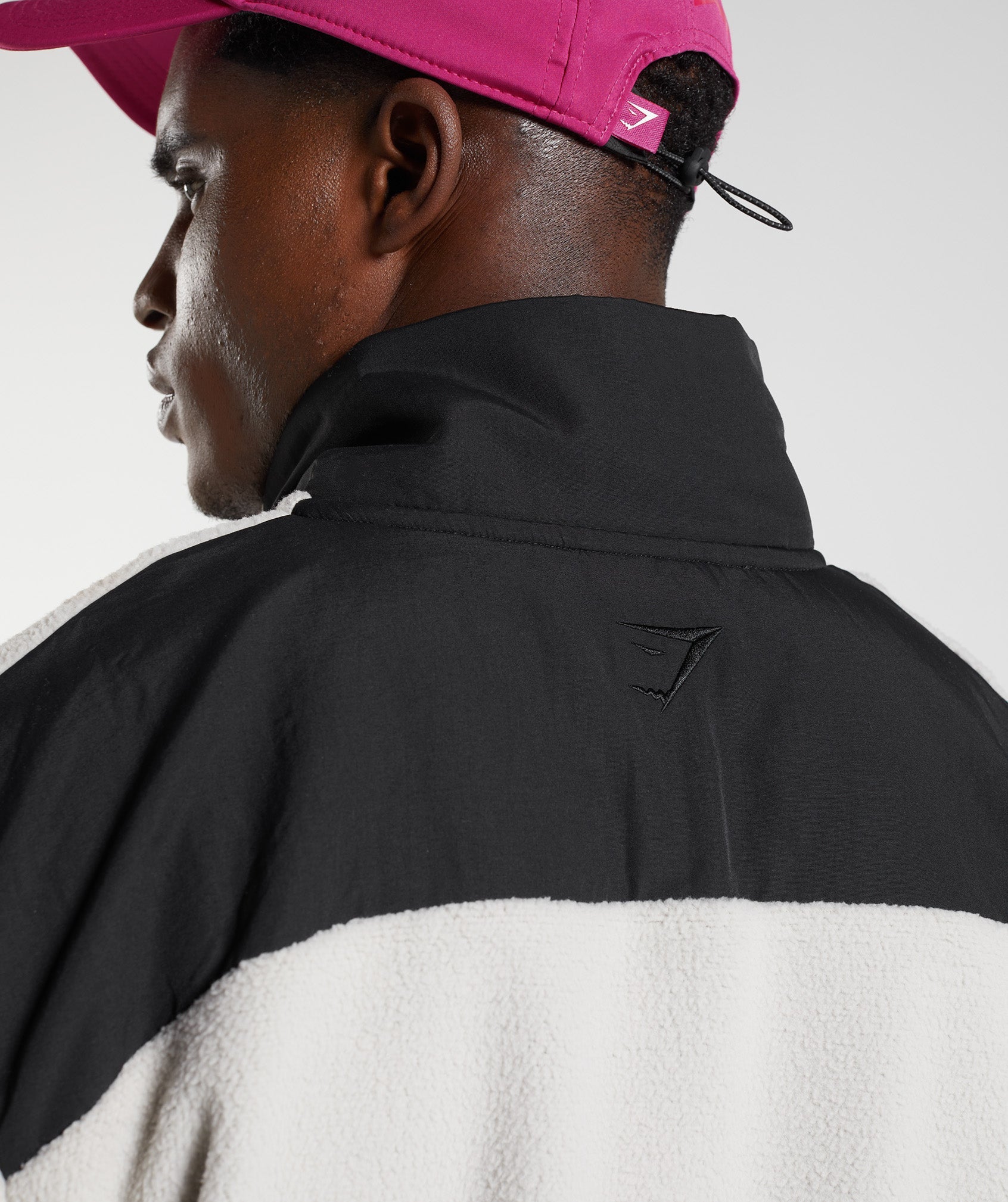 Vibes Fleece 1/4 Zip in Pebble Grey/Black - view 4