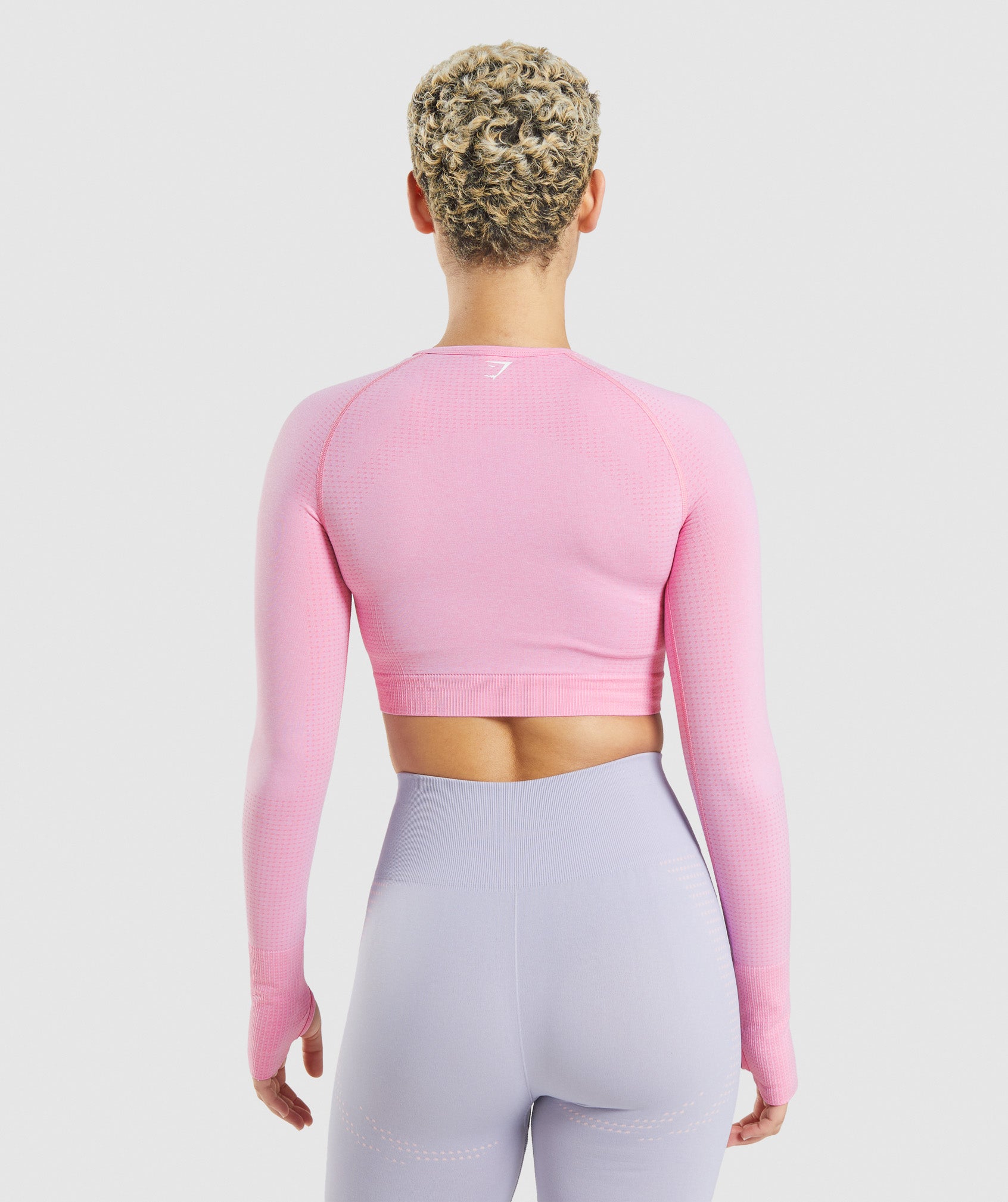 Vital Seamless 2.0 Crop Top in Sorbet Pink Marl