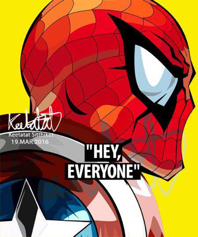 SpiderMan Everyone - Marvel Pop Art Drawing Wall Decoration | Up-Next