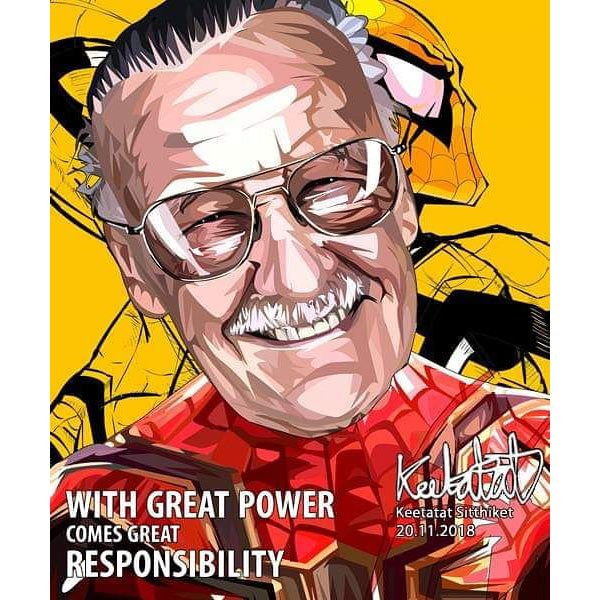 Pop Art Poster Wall Decoration Drawing Marvel Stan Lee | Collectibles