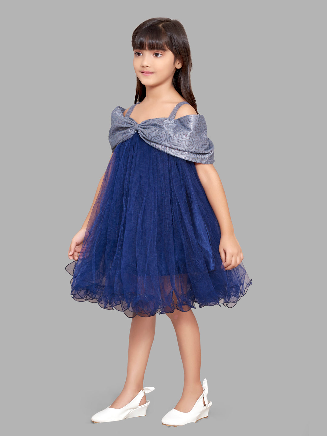 Beautiful Navy Blue Dress – babiesfrock