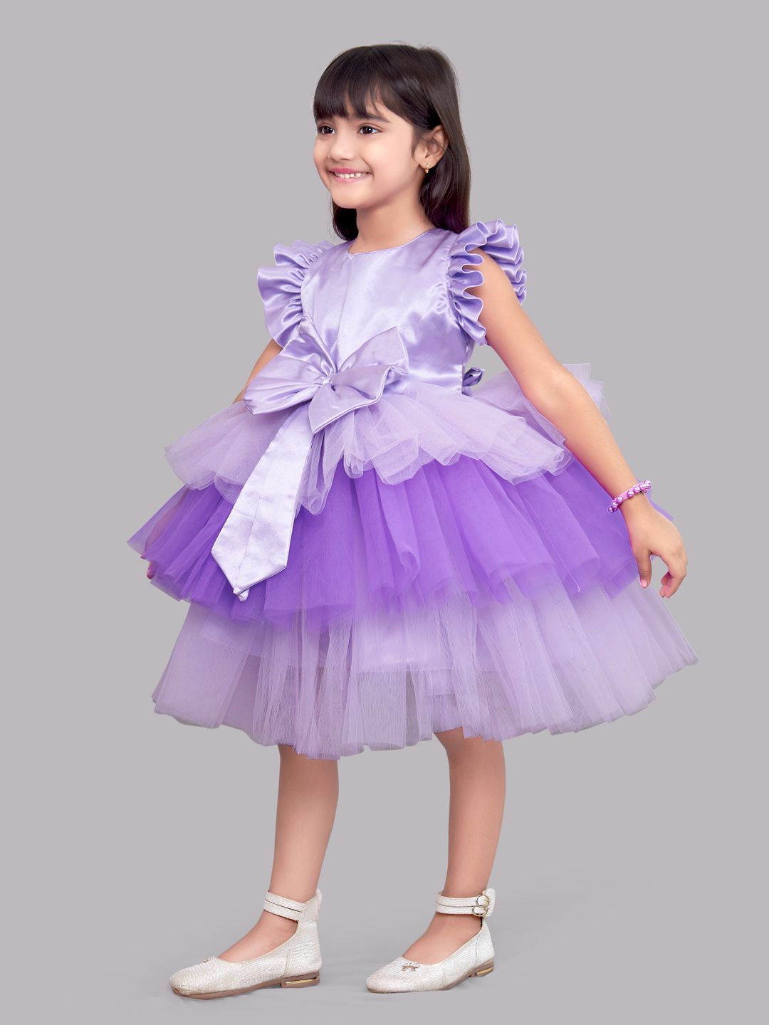 Lavender Layered Party Frock – Pink Chick