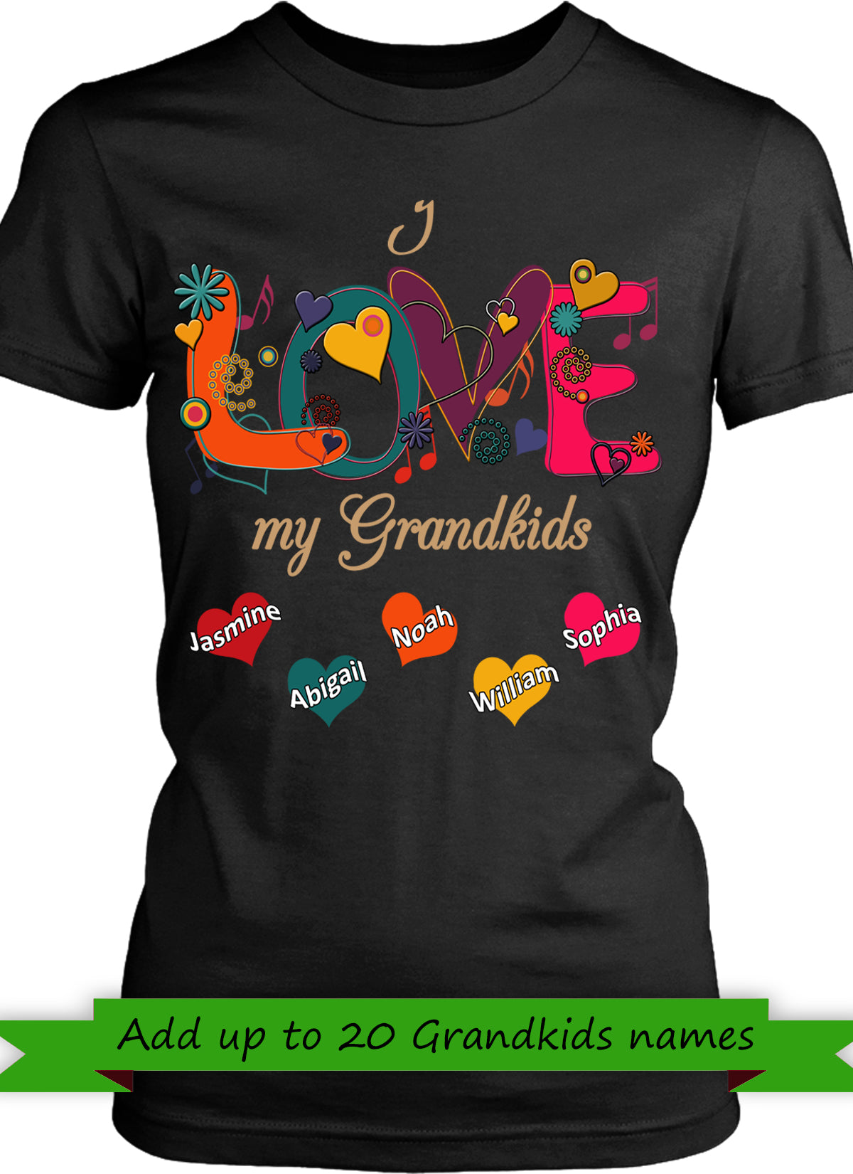 sweatshirt with grandkids names