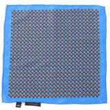 Deji Blue Motif IMS 33cm Pocket Square