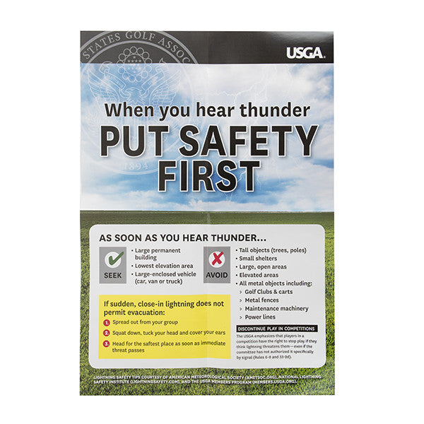 Lightning Safety Posters USGA Publications