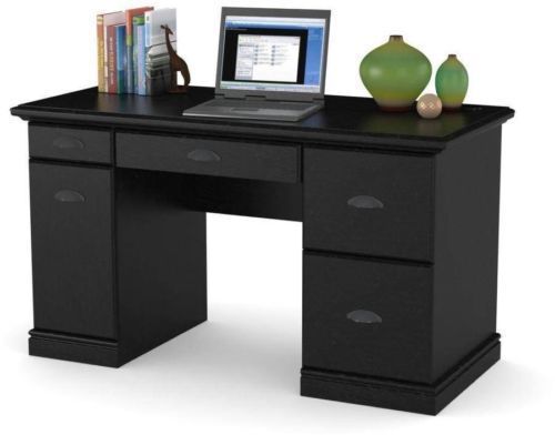 Computer Desk Workstation Table Modern Executive Wood