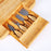 100% Natural Bamboo Cheese Board & Cutlery Set with Slide-Out Drawer - Toyzor.com