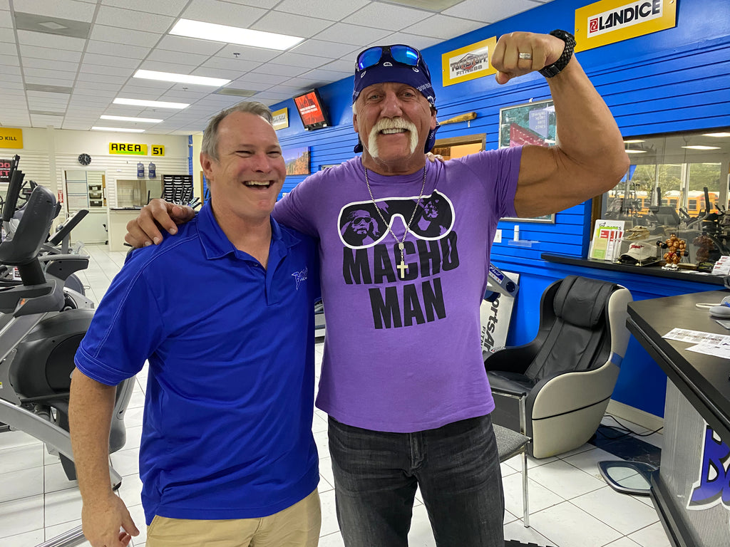 ...and Clyde poses with Hulk Hogan. Clyde was very excited.