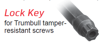 Lock key for tamper resistant curb box lids