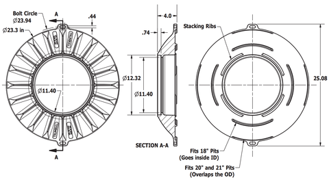 Trumbull round Meter Box Frame - A style