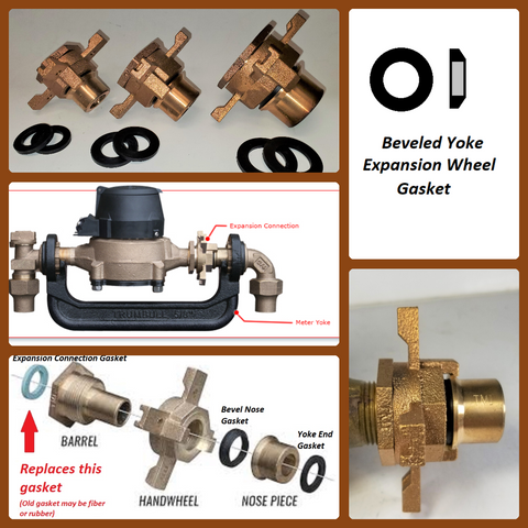 Water Meter Yoke Expansion Connectors and gaskets