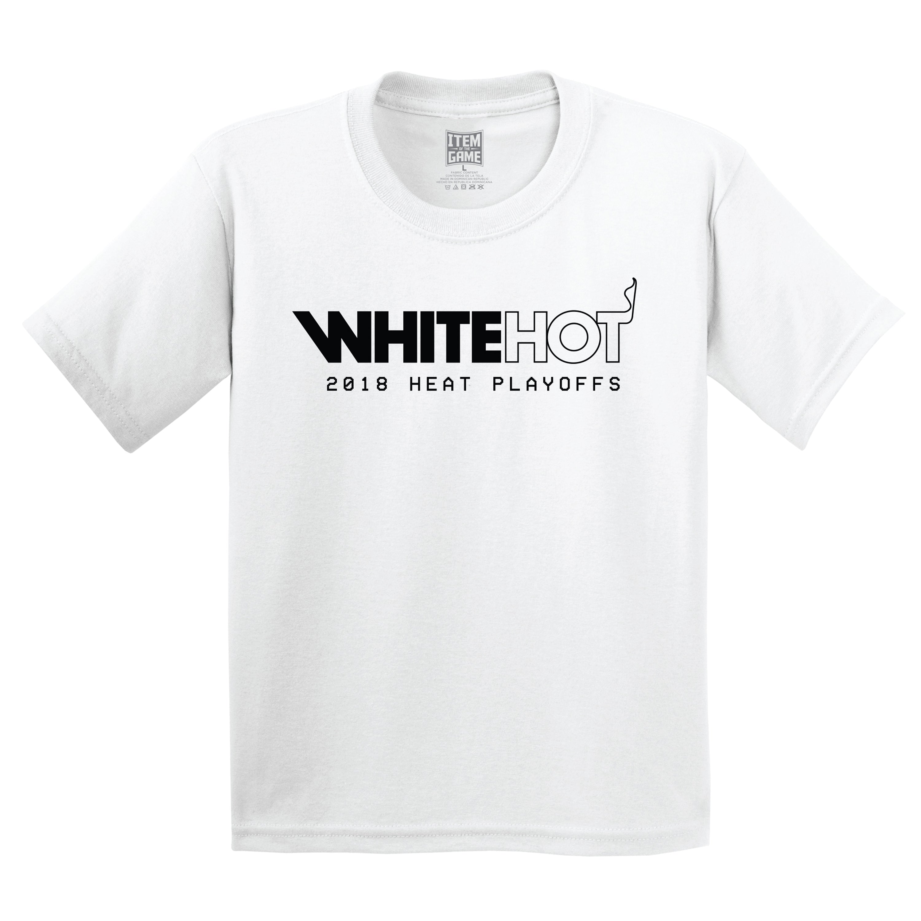 miami heat white hot t shirt