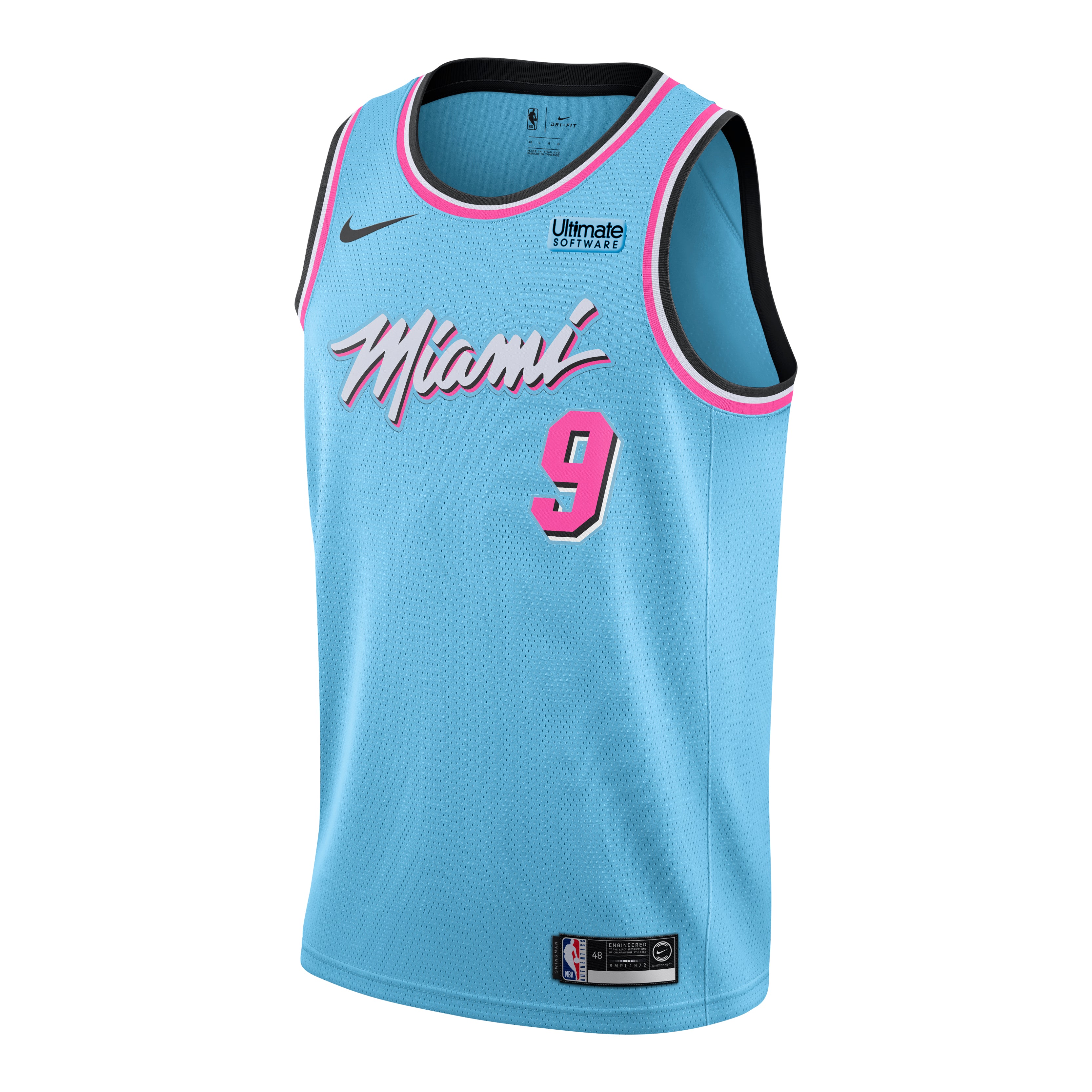black pink and blue miami heat jersey