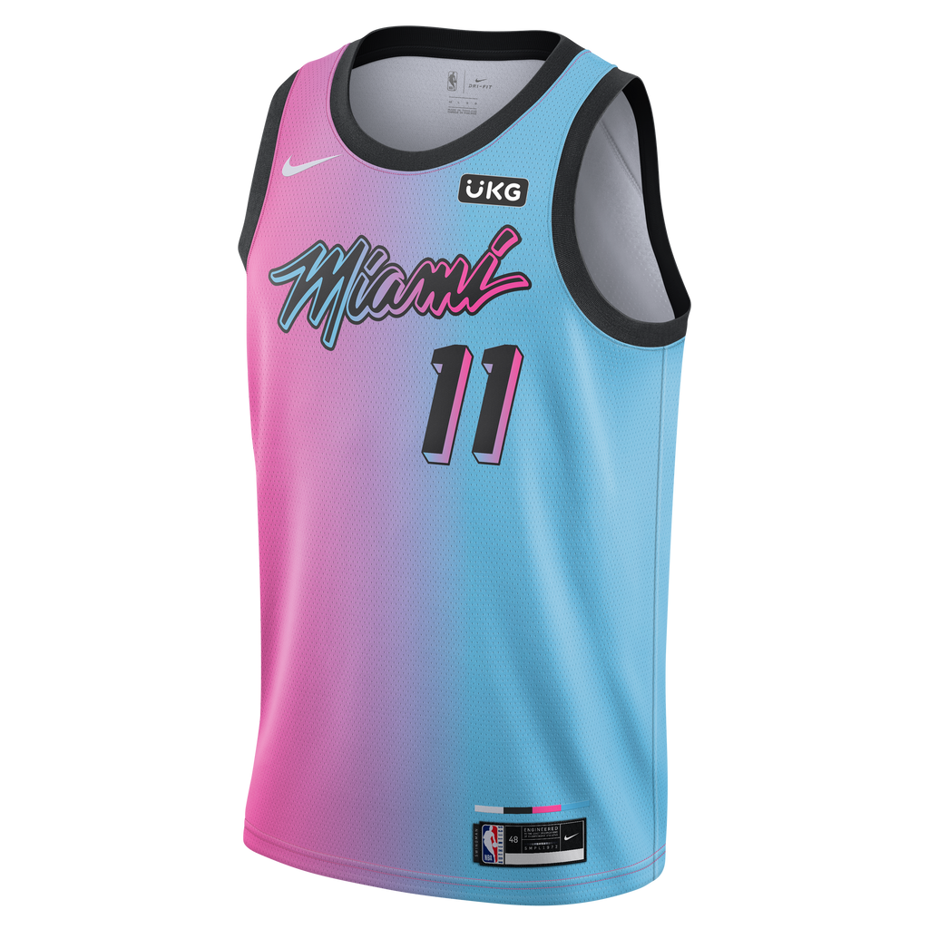 miami heat black blue and pink jersey