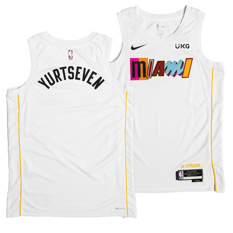 Miami Heat Nike City Edition Vice Versa Nights Blank Swingman Jersey Top  Size XL