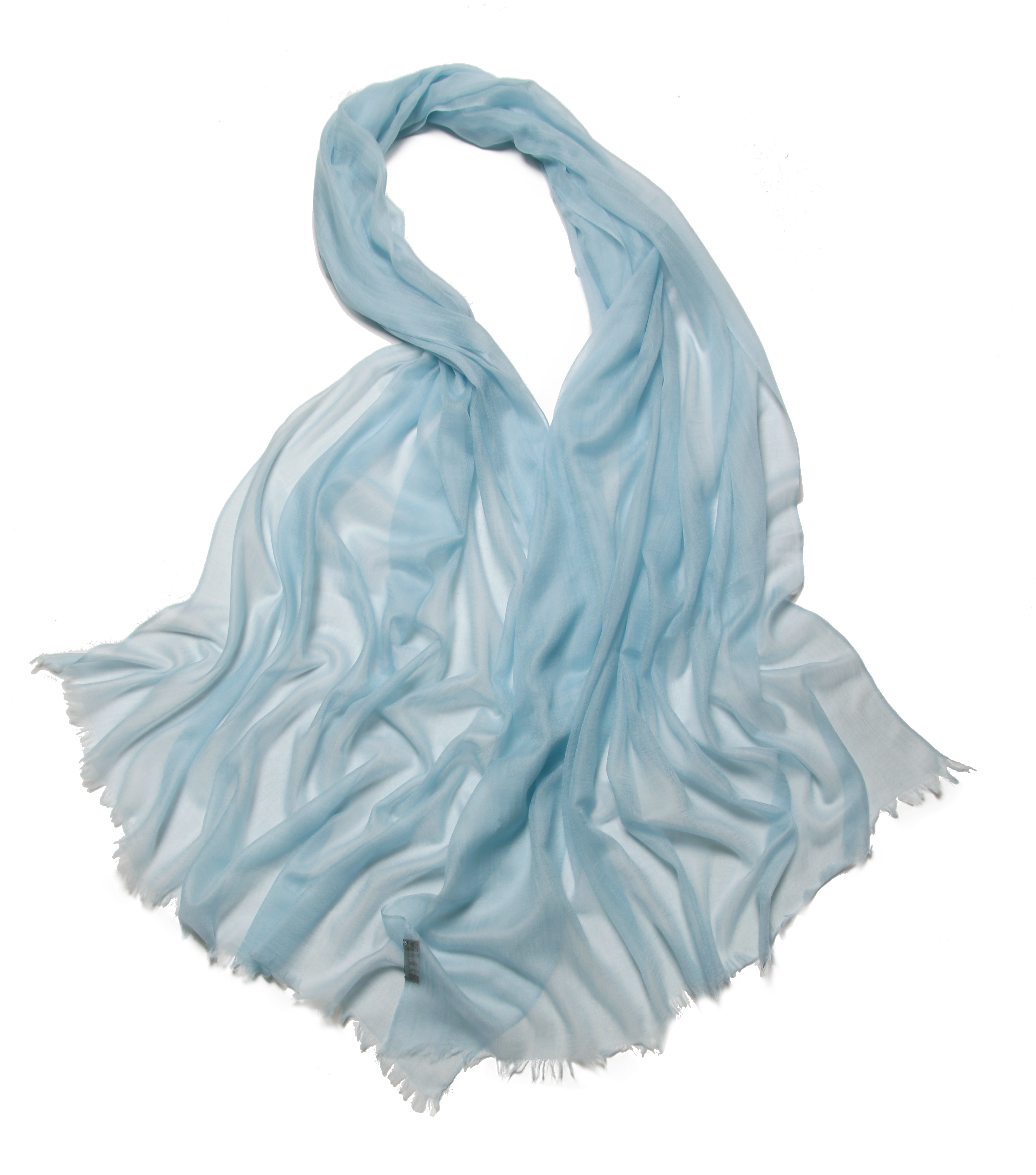 powder blue cashmere scarf