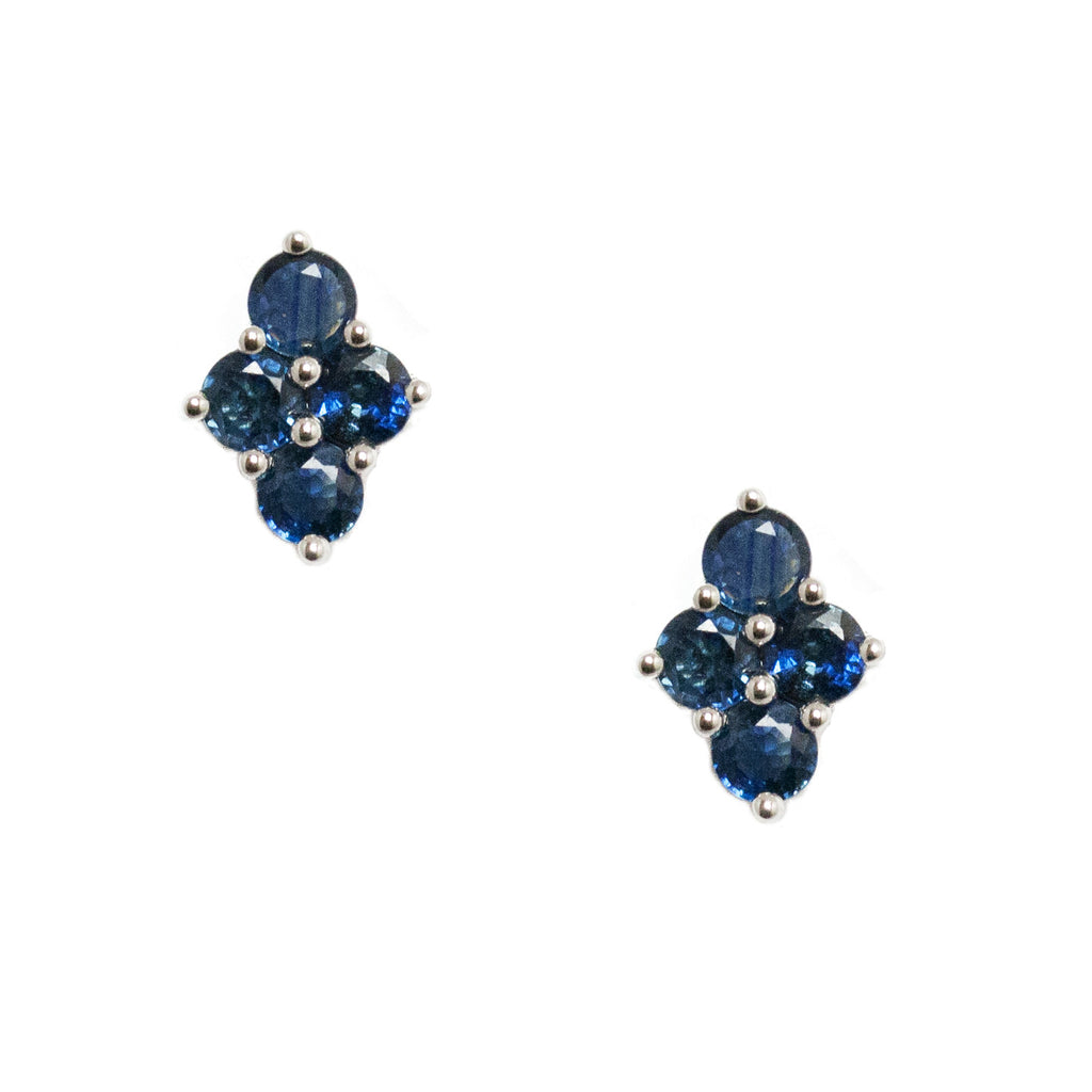 Asher Studs Silver Sapphire – Meredith Marks
