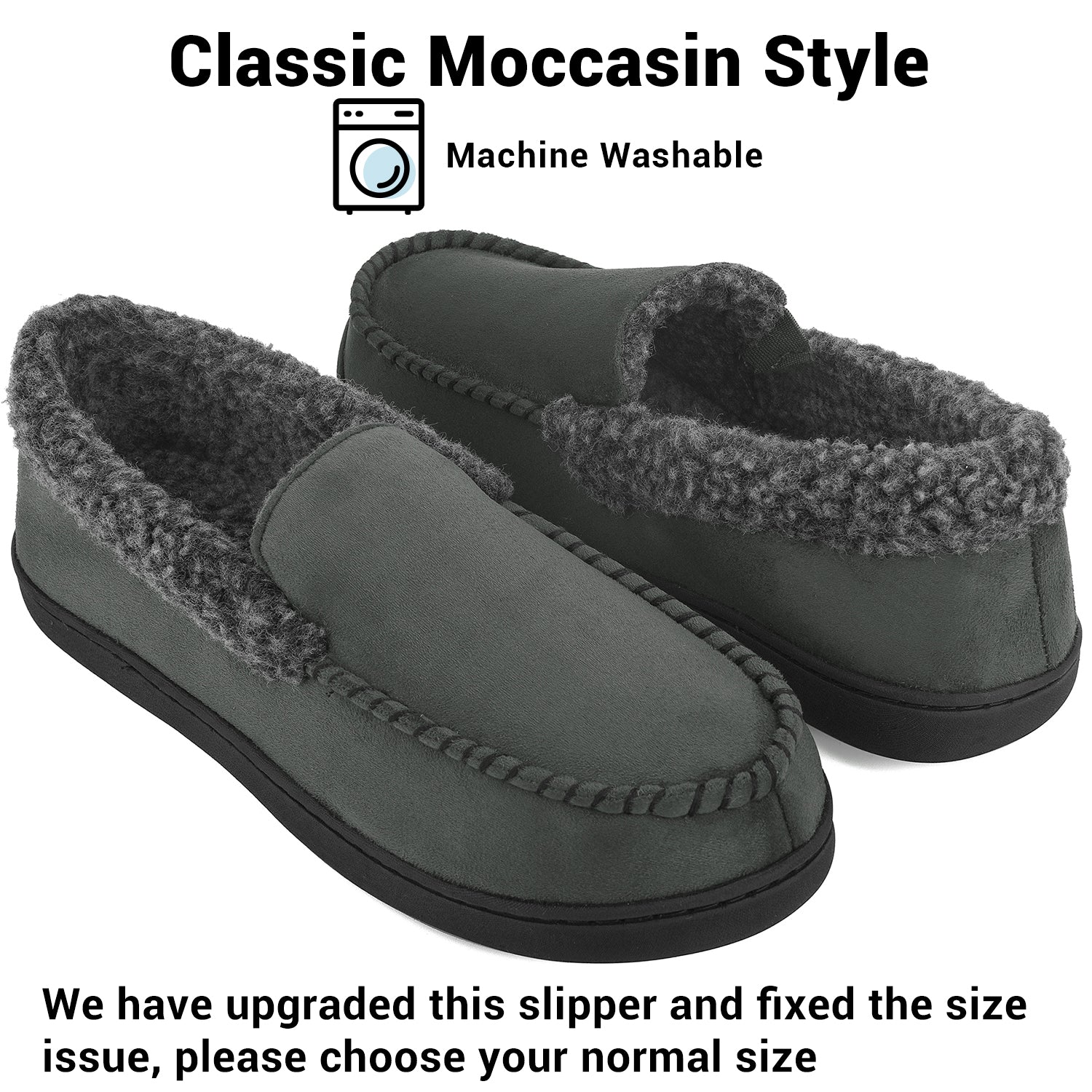 mens moccasin house shoes