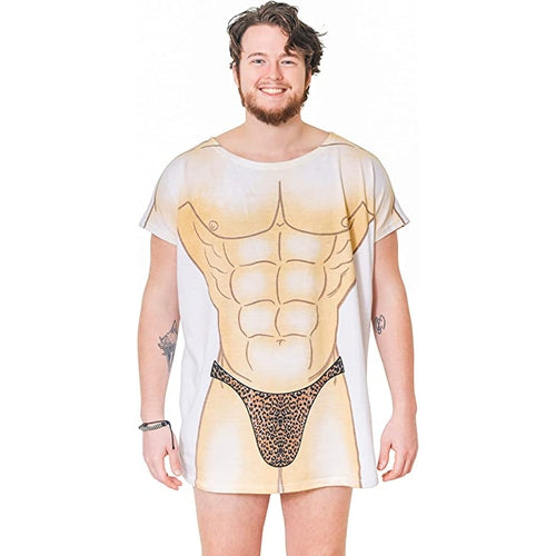 LA Imprints Fantasy Coverup Men's Hula Guy Bikini Body Coverup T-Shirt - LA  IMPRINTS