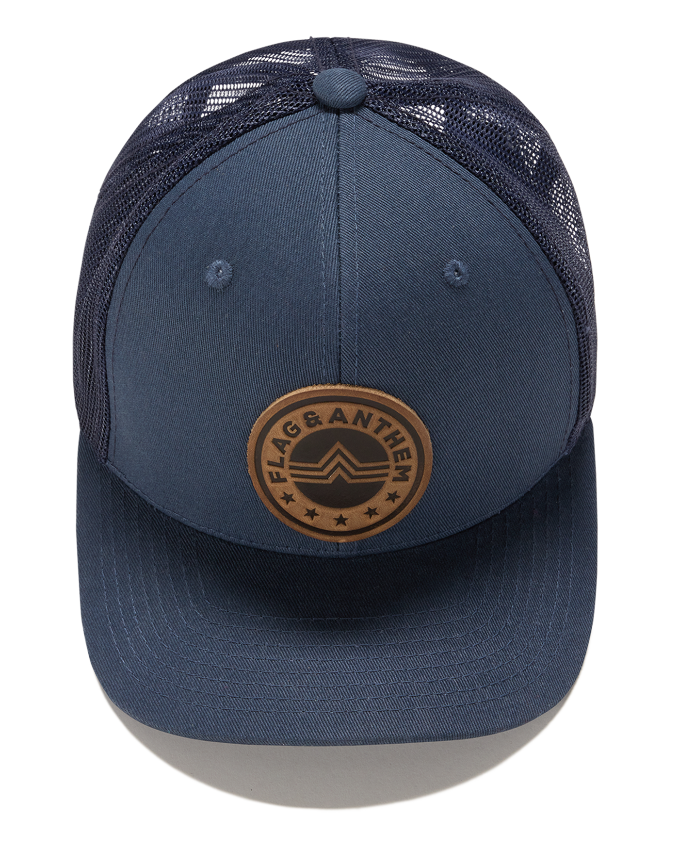 Men's Flag & Anthem X Range Leather Co. Icon Trucker Hat | Navy | Flag & Anthem Men's