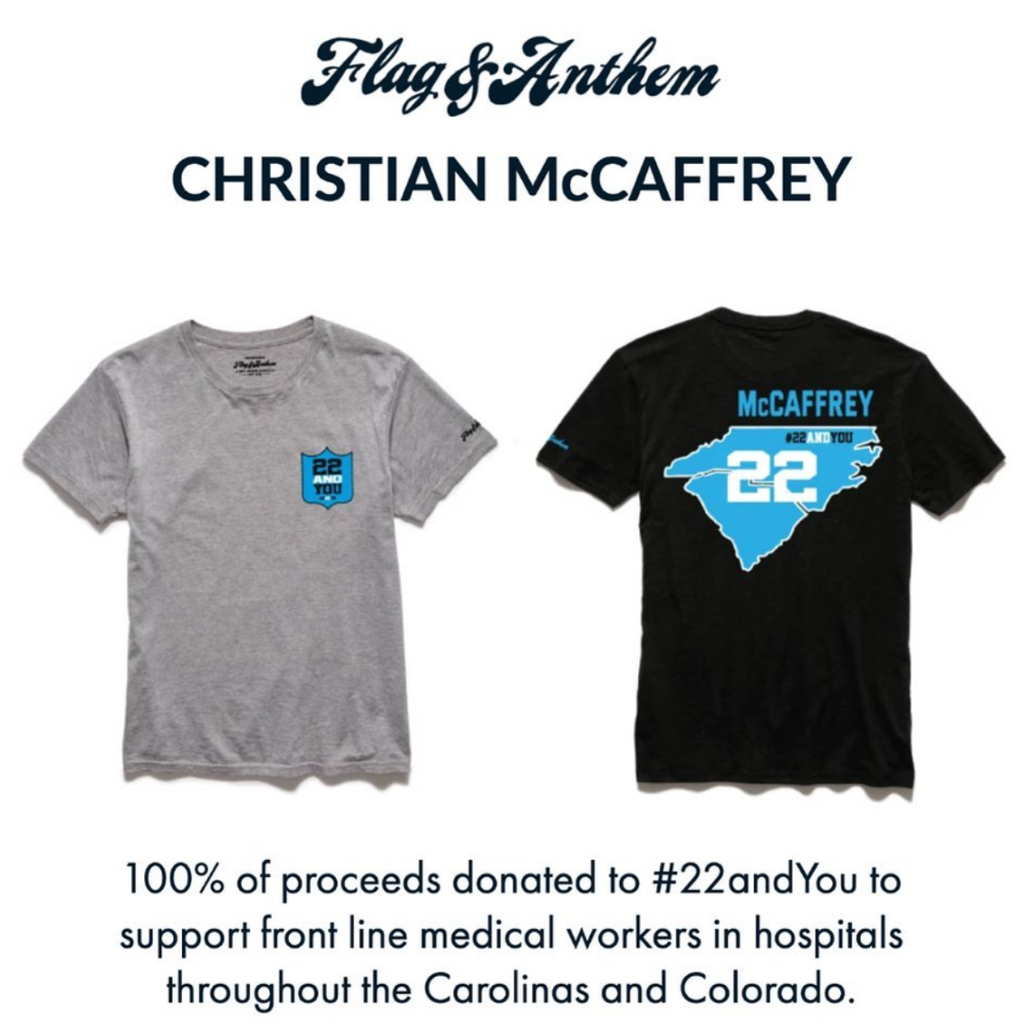 CHRISTIAN MCCAFFREY FOUNDATION CMF CHARITY TEE – Flag & Anthem