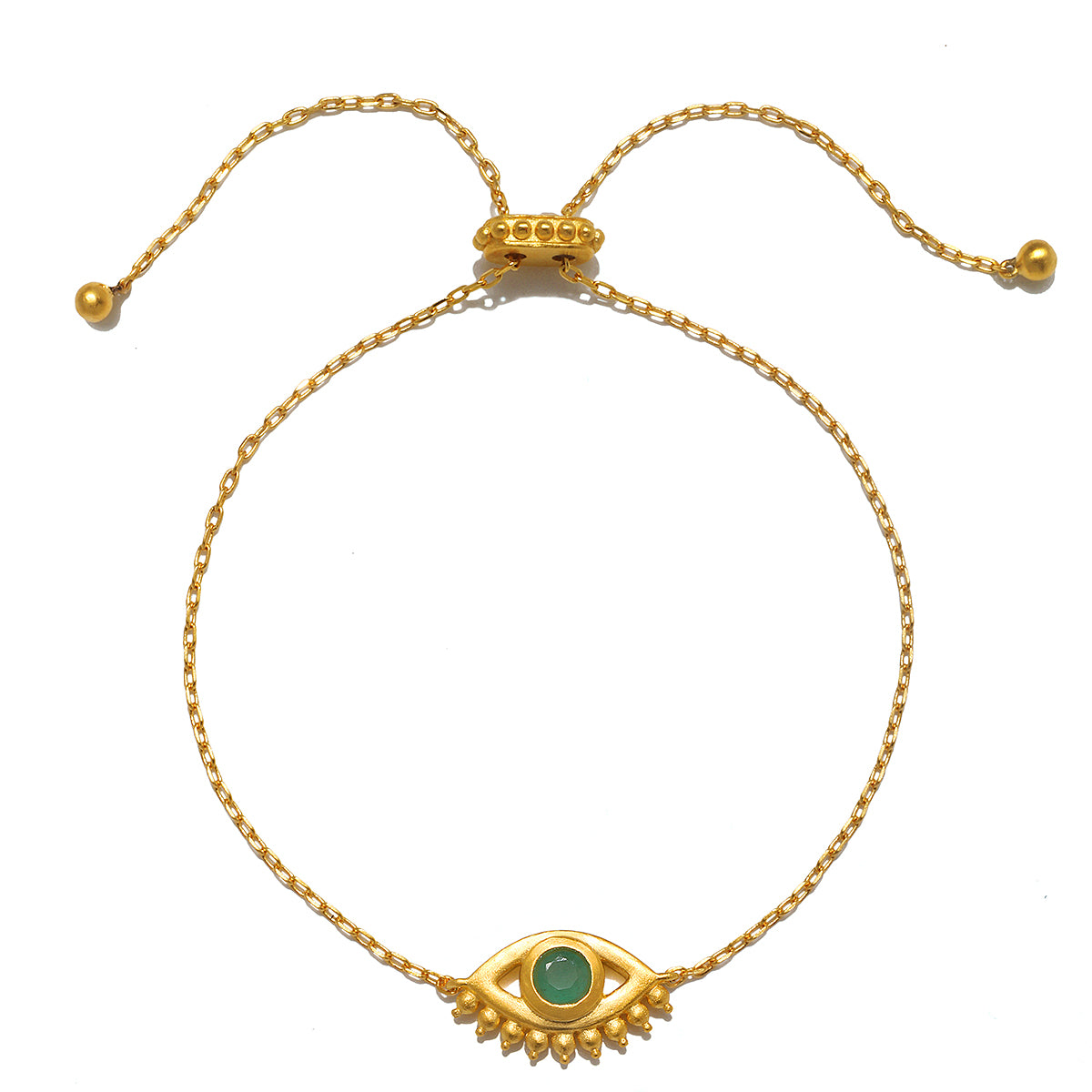 Elevated Consciousness Evil Eye Emerald Bracelet