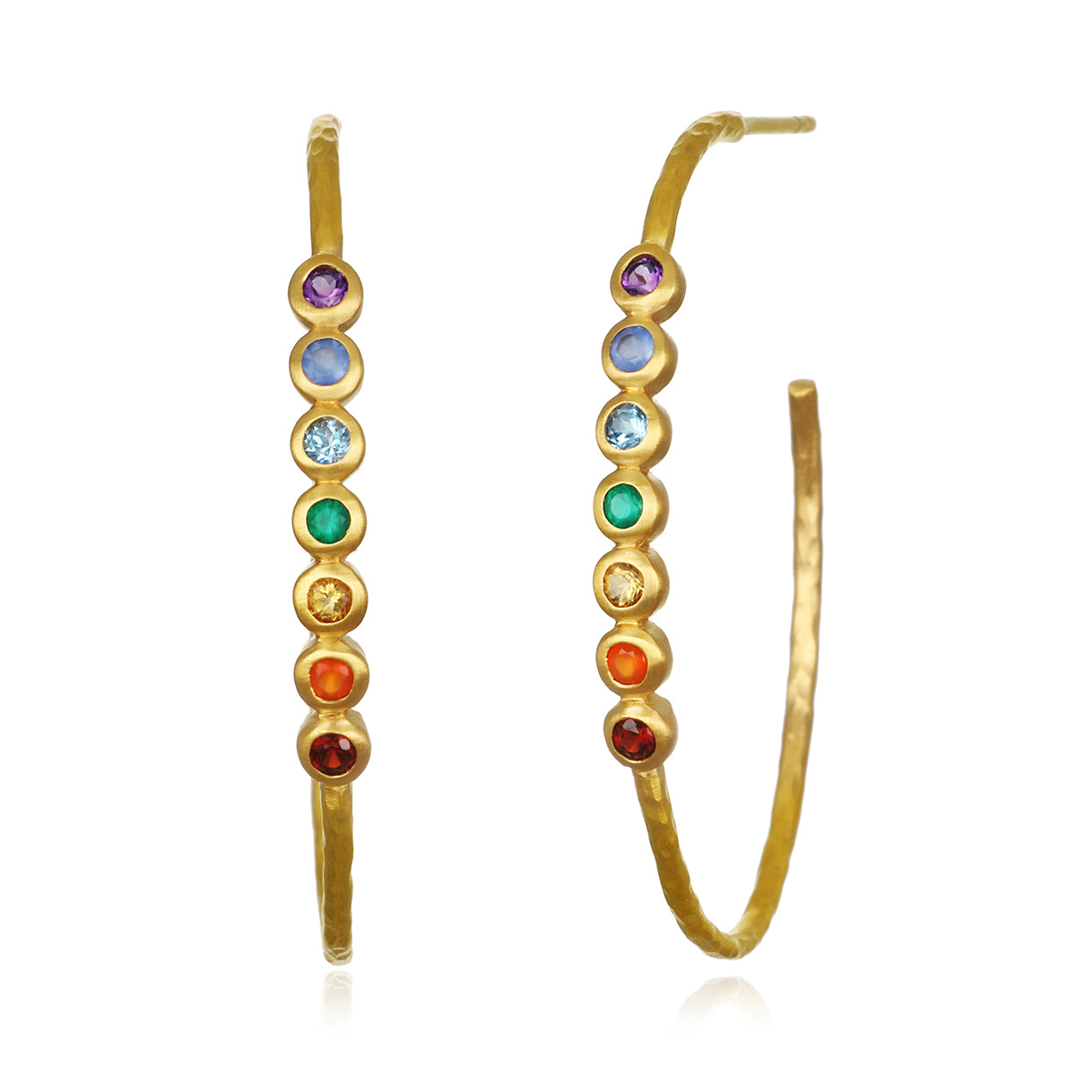 Image of Balanced Spirit Chakra Gold Earrings