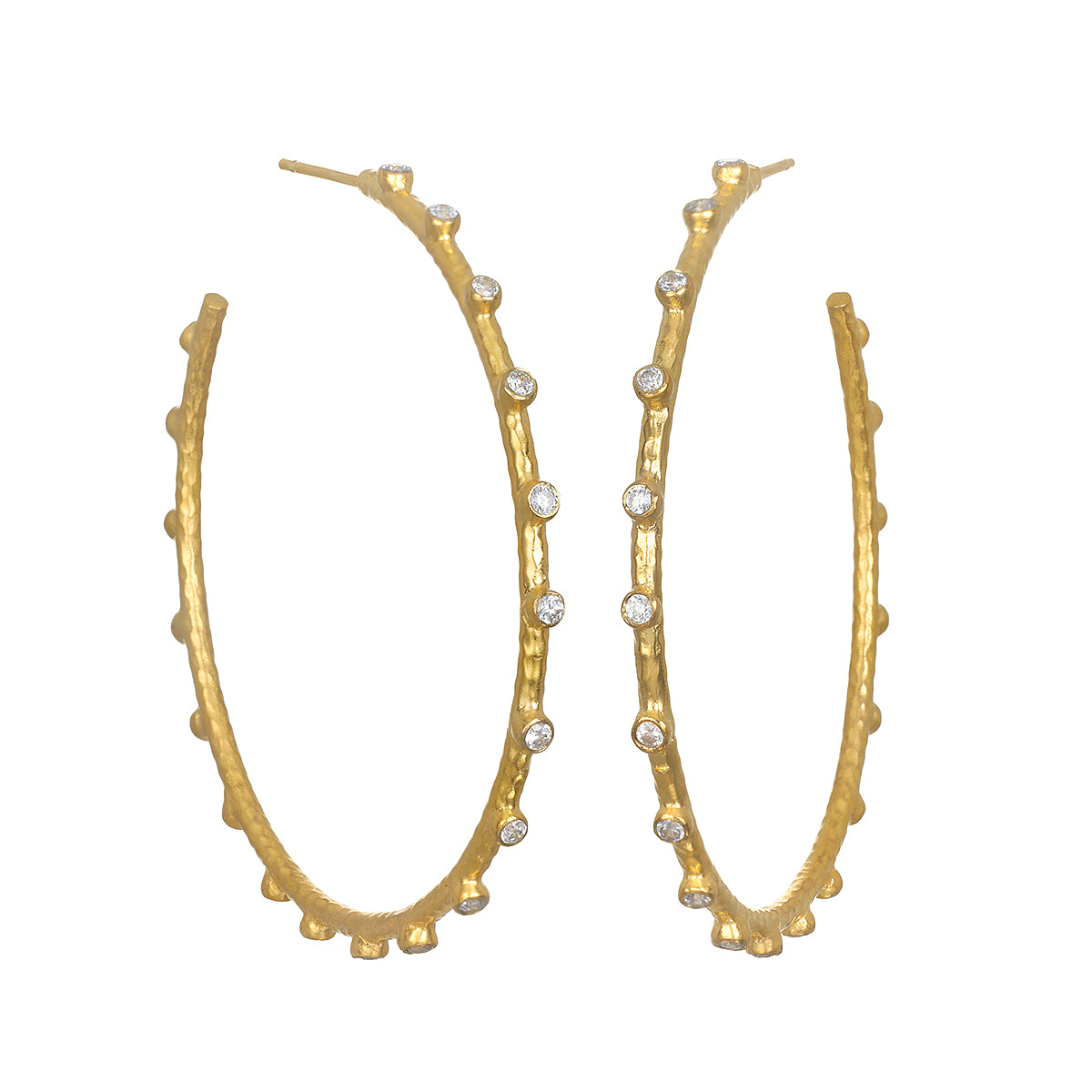 Gold CZ Hoops