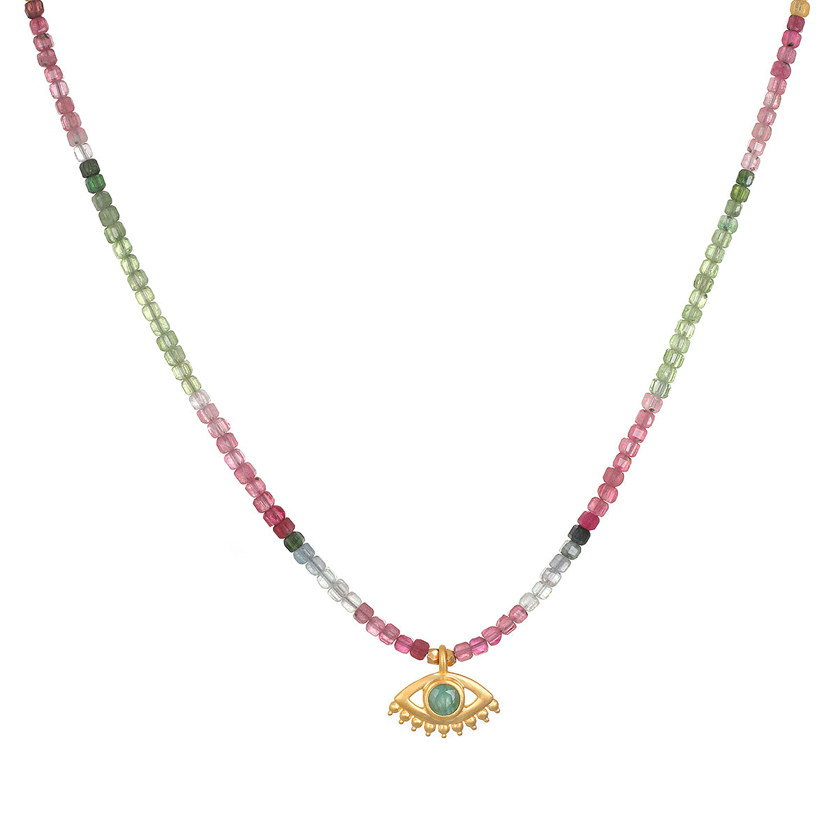 Peaceful Vision Evil Eye Tourmaline Choker