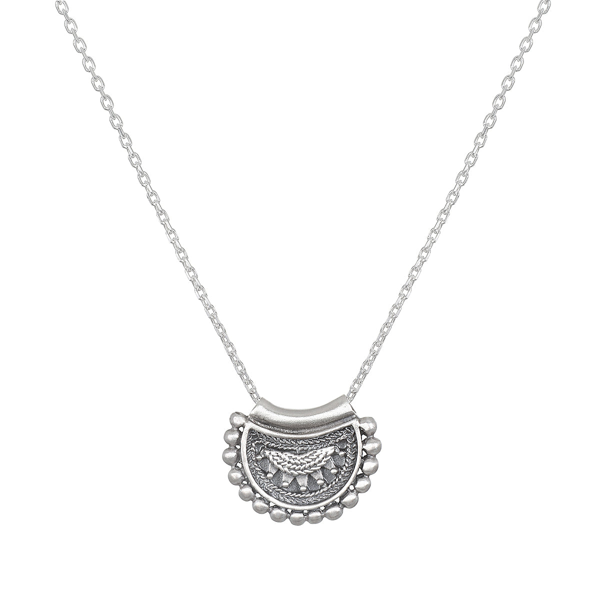 Image of Mini Mandala Silver Necklace