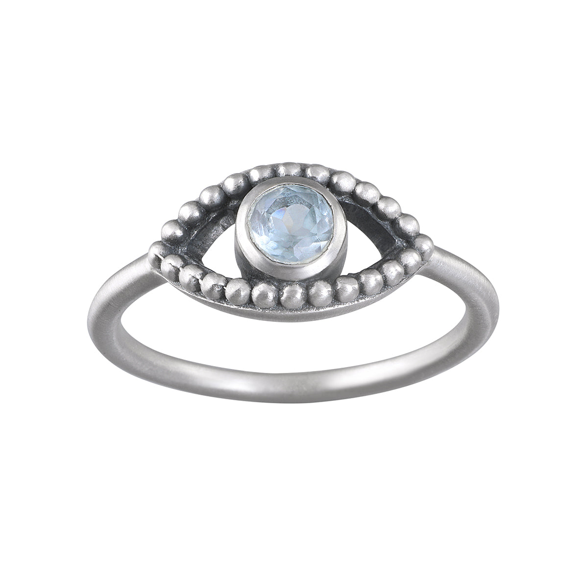 Image of Keeper of Positivity Eye Silver Ring