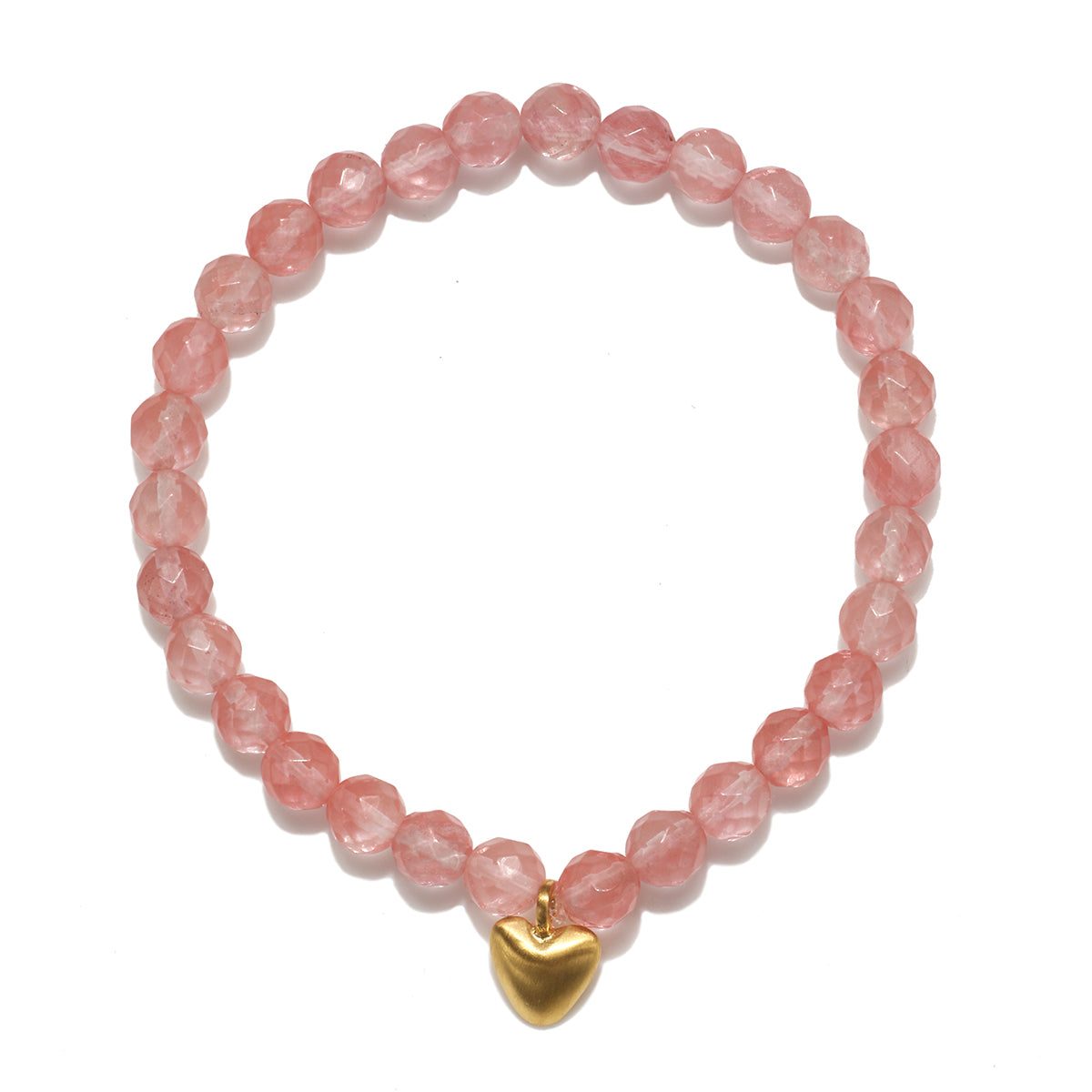 Heart Cherry Quartz Bracelet