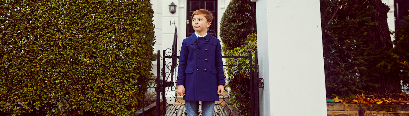 Luxury boys coats by Britannical luxury children's coats luxury kids coats luxury children's clothing made in Britain