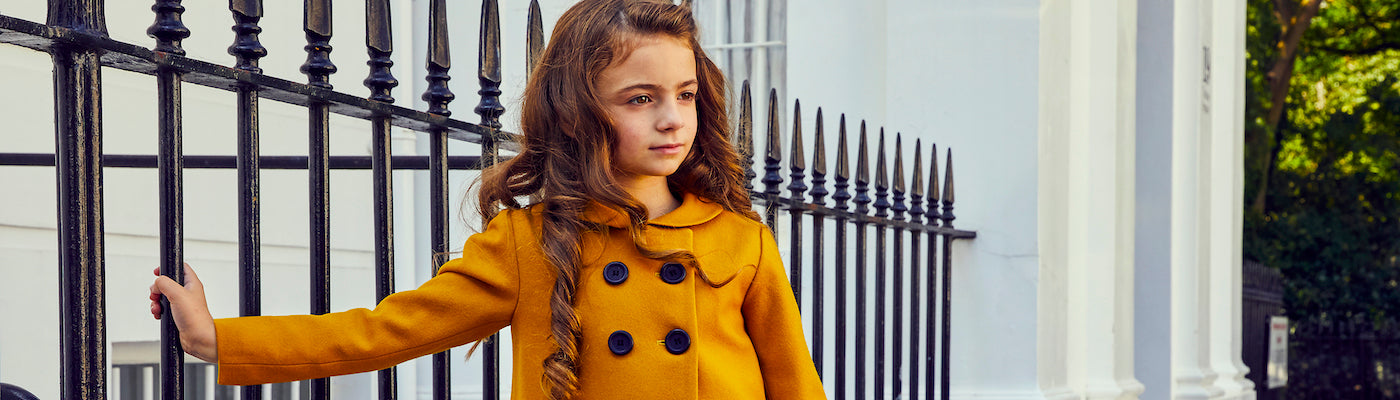 Girls pea coats by Britannical luxury children's coats luxury girls coats luxury kids coats luxury children's clothing made in Britain