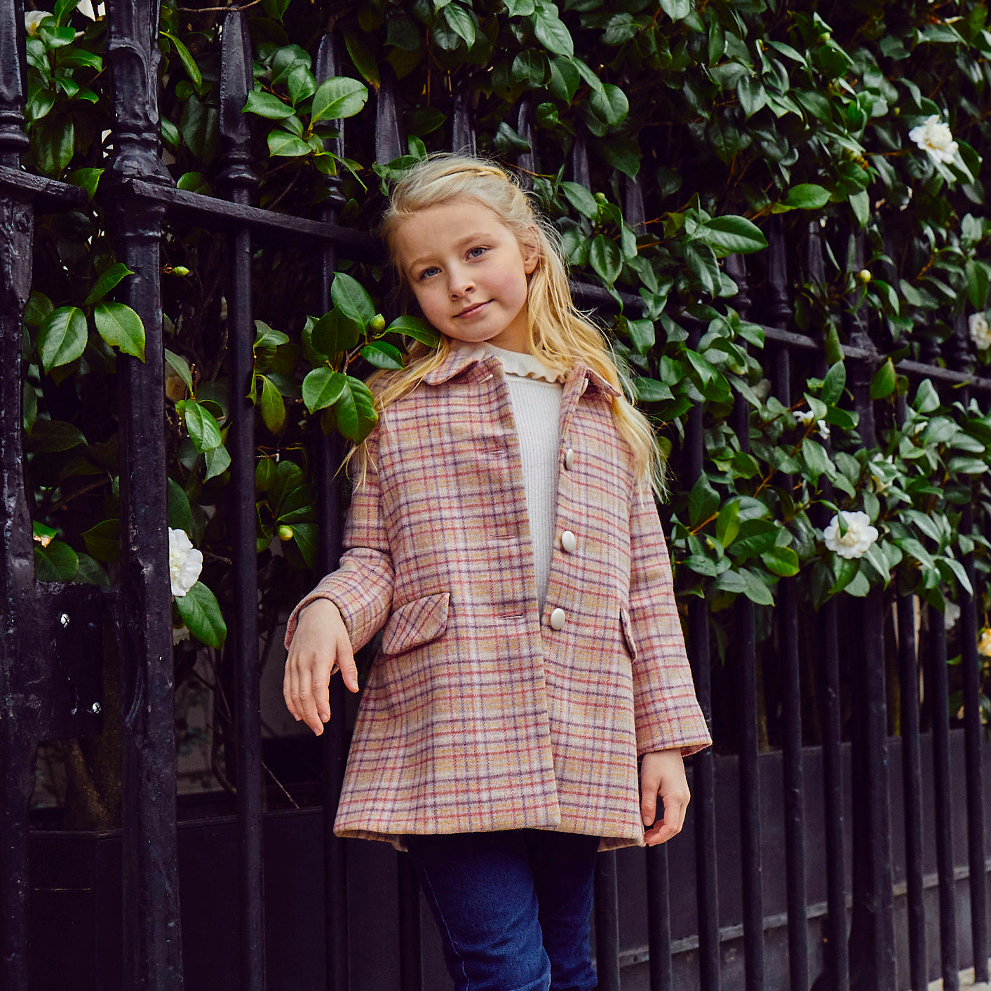 Girls on sale tartan coat