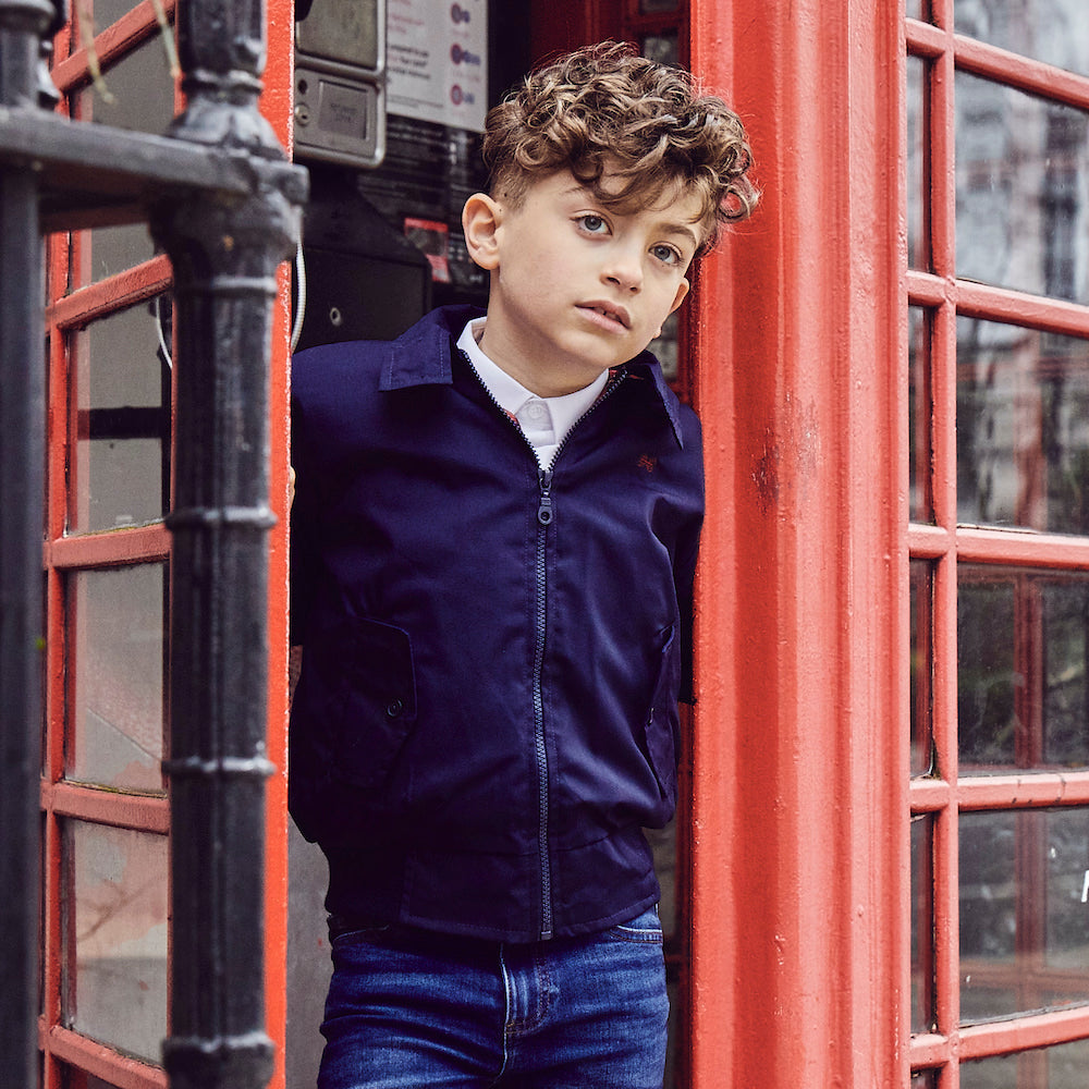 Polarn O. Pyret Kids' Wind & Waterproof Shell Coat, Navy at John Lewis &  Partners