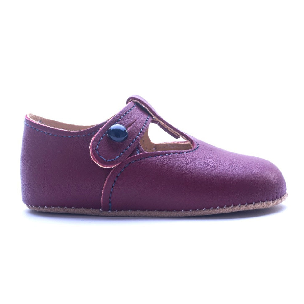 burgundy baby boy shoes