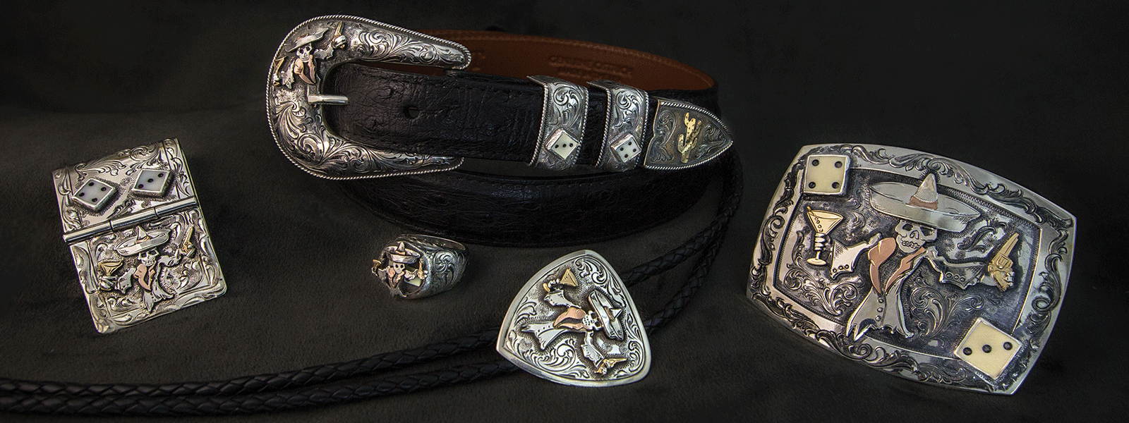 Sterling Silver Western Belt Buckles & Custom Jewelry | Leather Belts