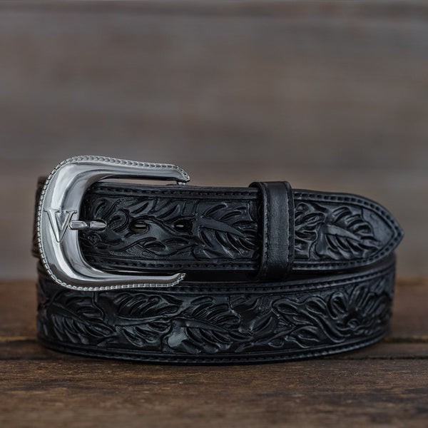 118 Signature Leather Belt - Narrow - Black - Matte Black