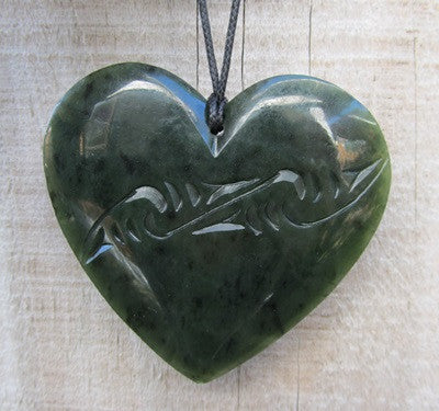 Image result for green pounamu shaped like a heart