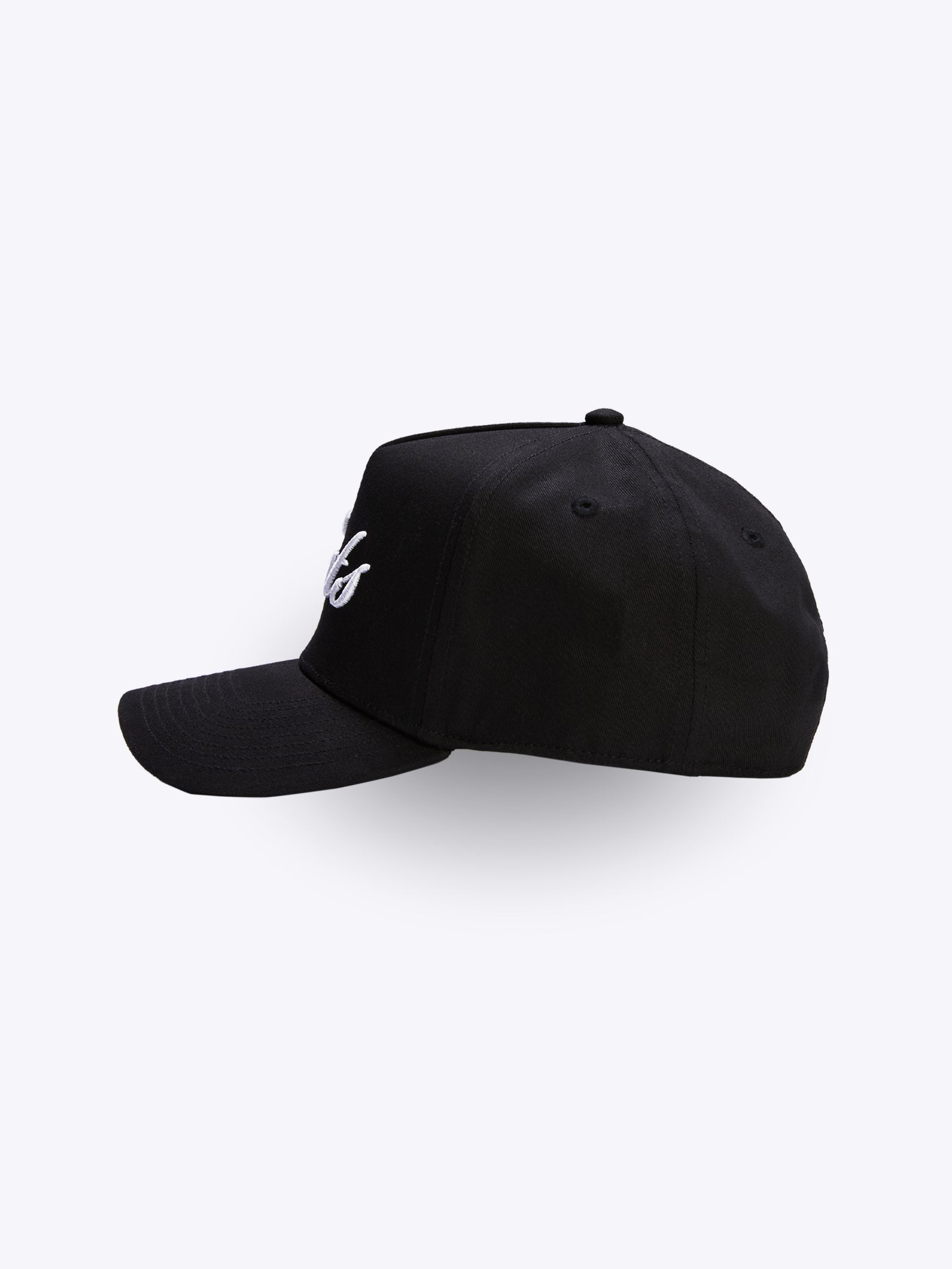 Cuts Clothing Signature A-Frame Hat Black Cap White Script Image 2