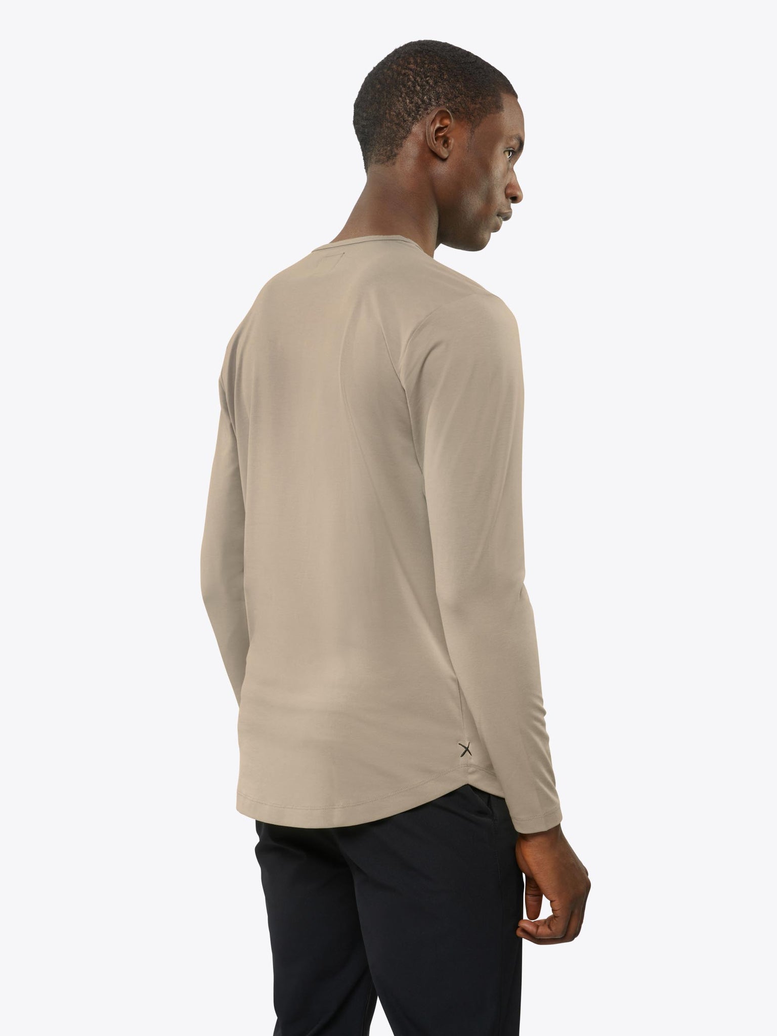 AO Long Sleeve Curve-Hem Tee | Stone Signature-fit PYCA Pro®