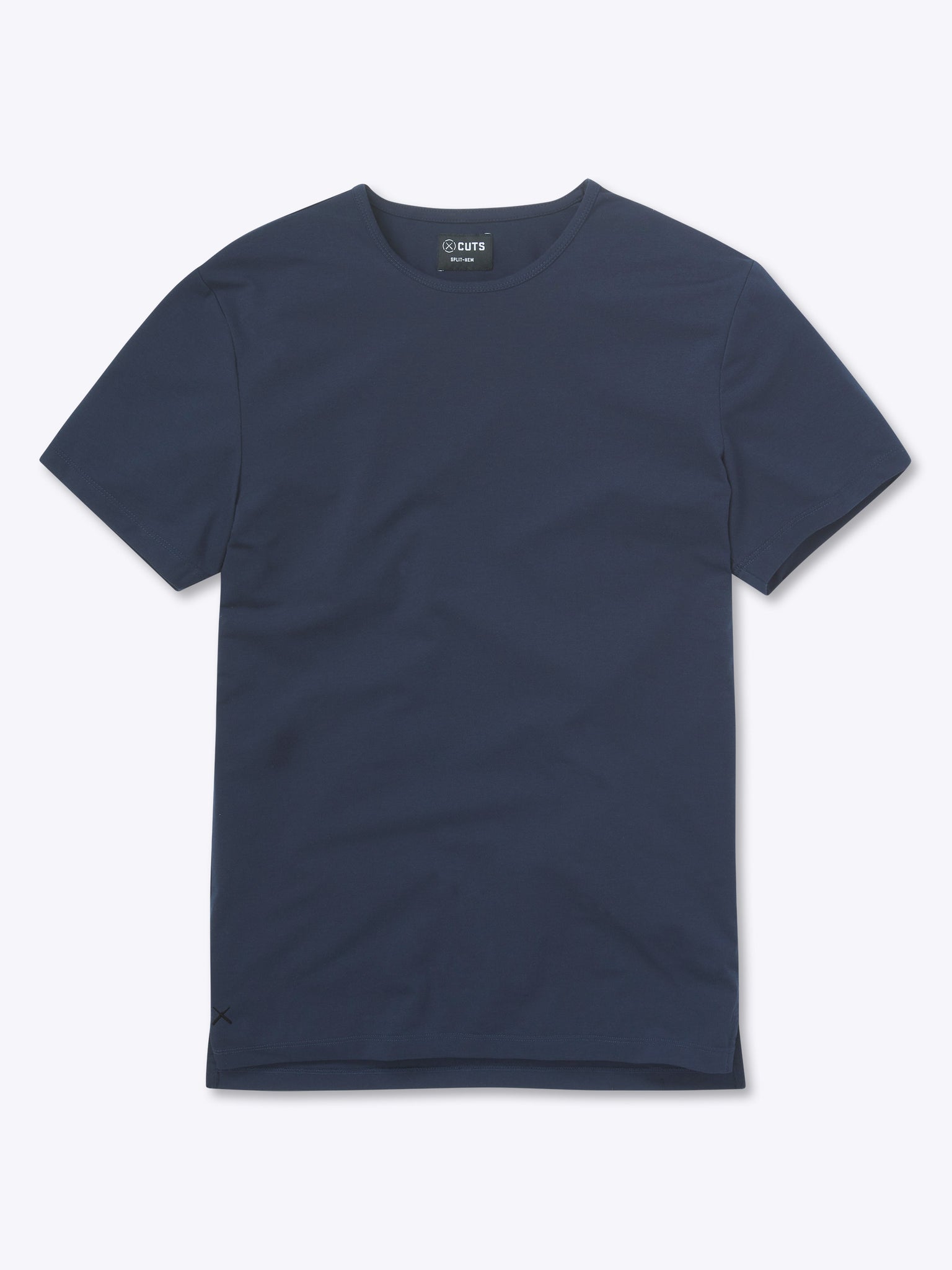 Cut Here Slim S/S Tee - Blue/White