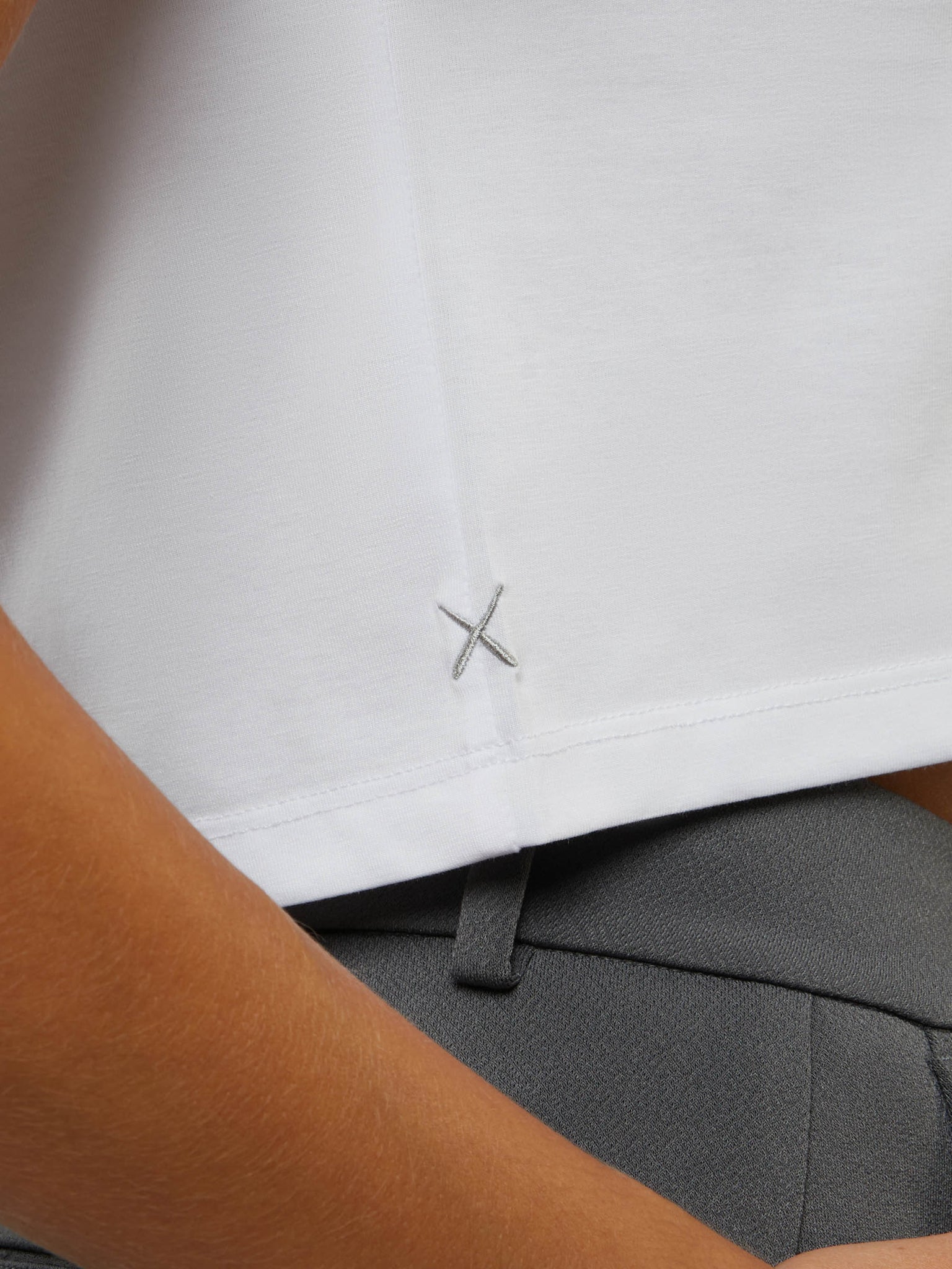 Burberry Ladies Black Monogram Motif Cotton T-shirt, Size X-Small