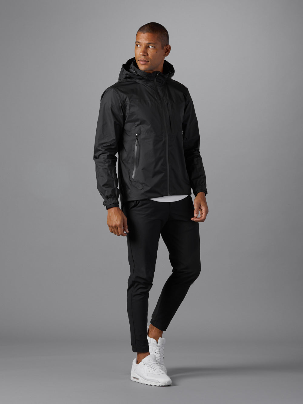 Commuter Jacket, Black Trim-fit Nylon - $140.00